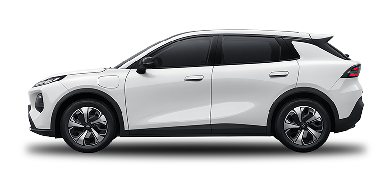 Moonlight White 2026 Changan NEVO Q05 studio side view